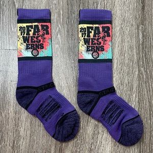 Purple & Black 2017 Far Westerns Volleyball Crew Socks | Strideline